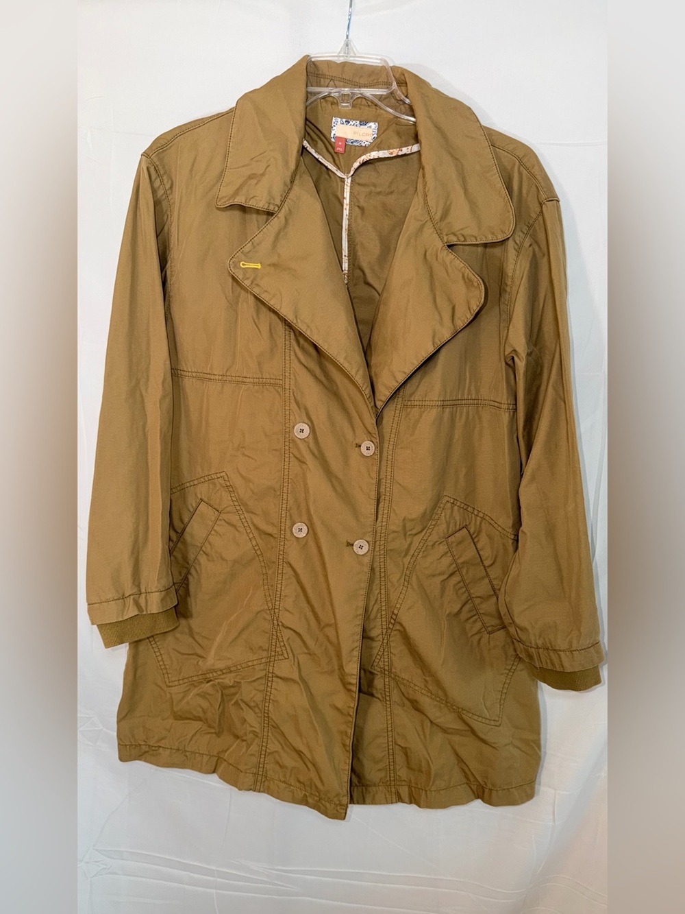 Pilcro Anthropologie tan lightweight trench coat